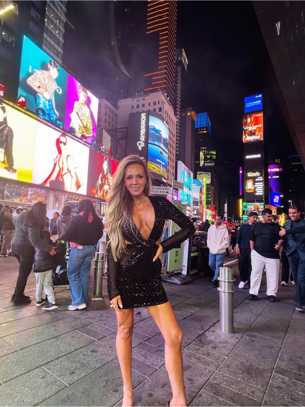 Michael Costello - Sequin Long Sleeve Dress - Like New - Worn 1X